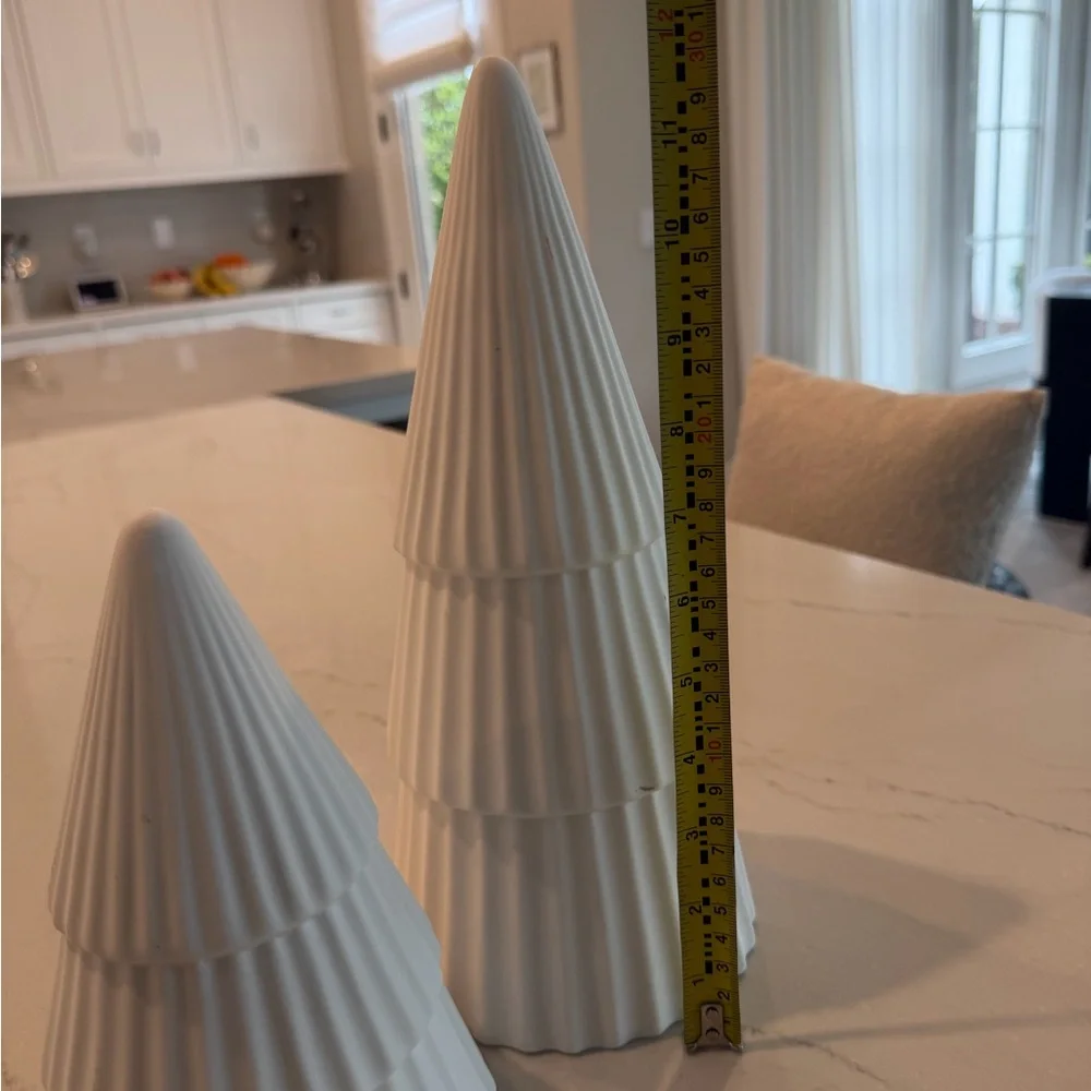 Crate&Barrel White Ceramic Holiday Tree LARGE